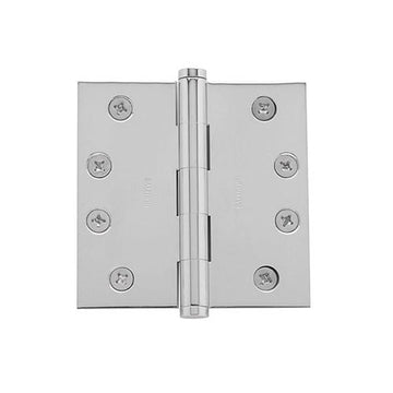 Baldwin 4" Wide Plain Bearing Square Corner Mortise Door Hinge from the Estate Collection - Single Hinge